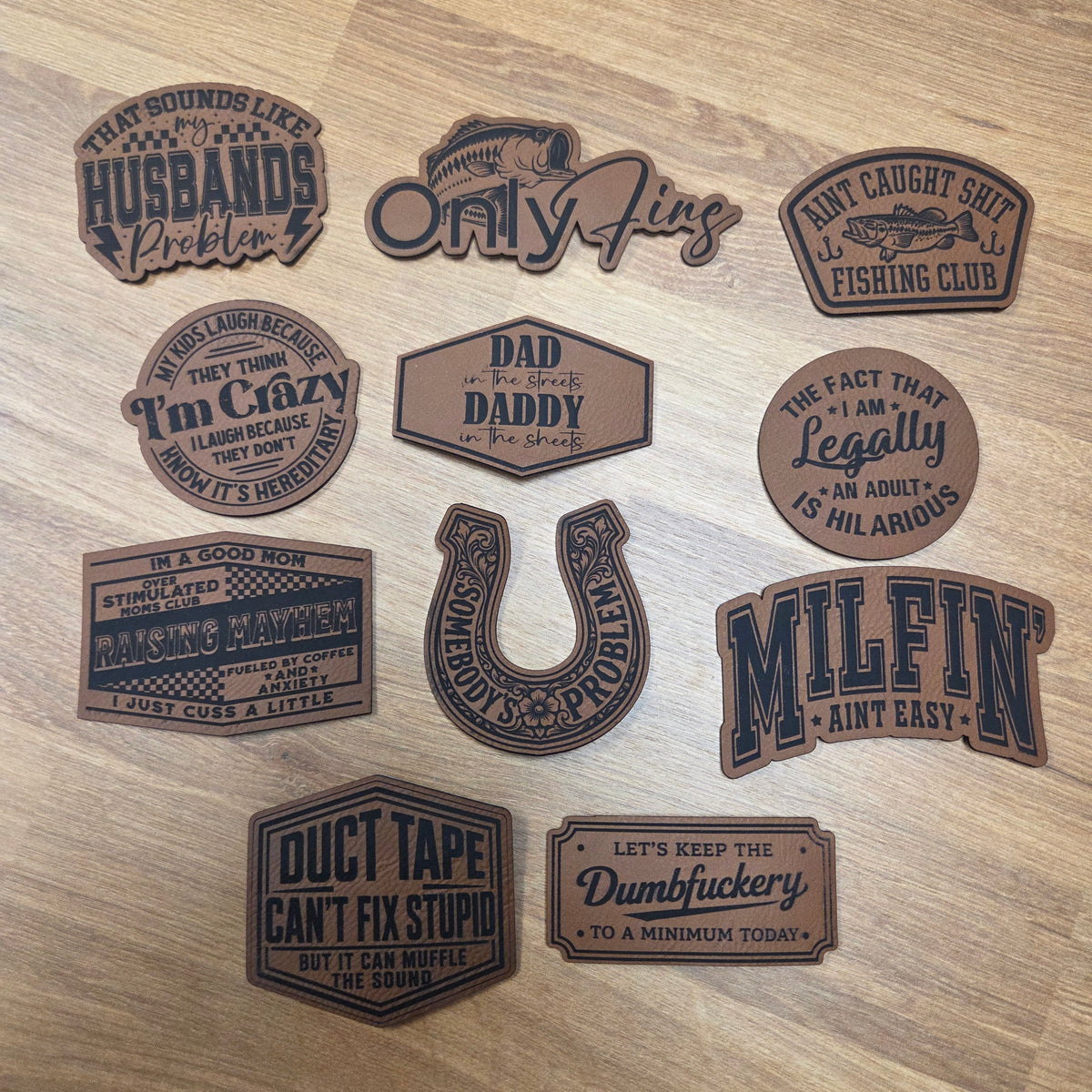 Custom Engraved Leather Patches