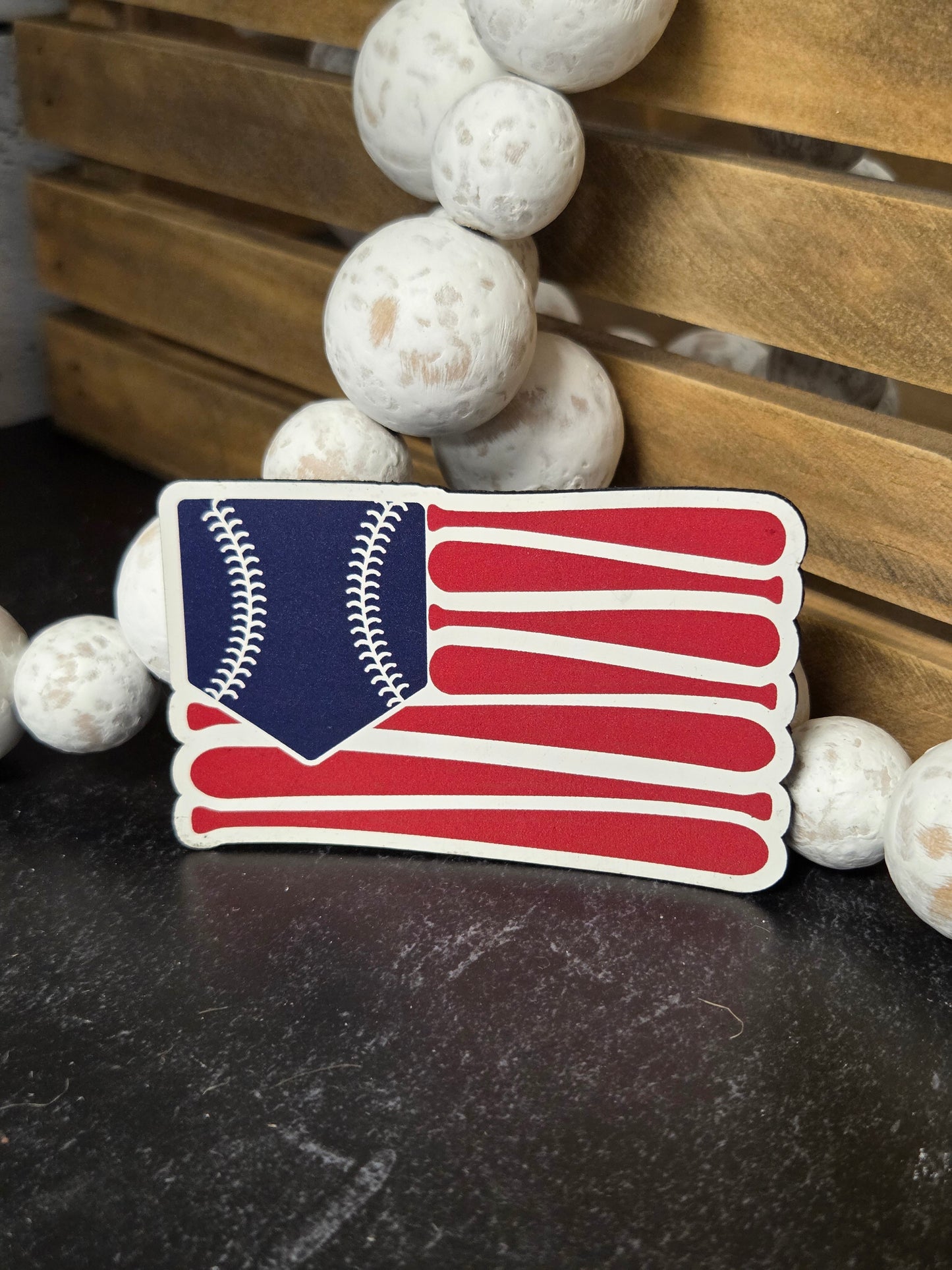 Baseball Flag UV Printed Patch