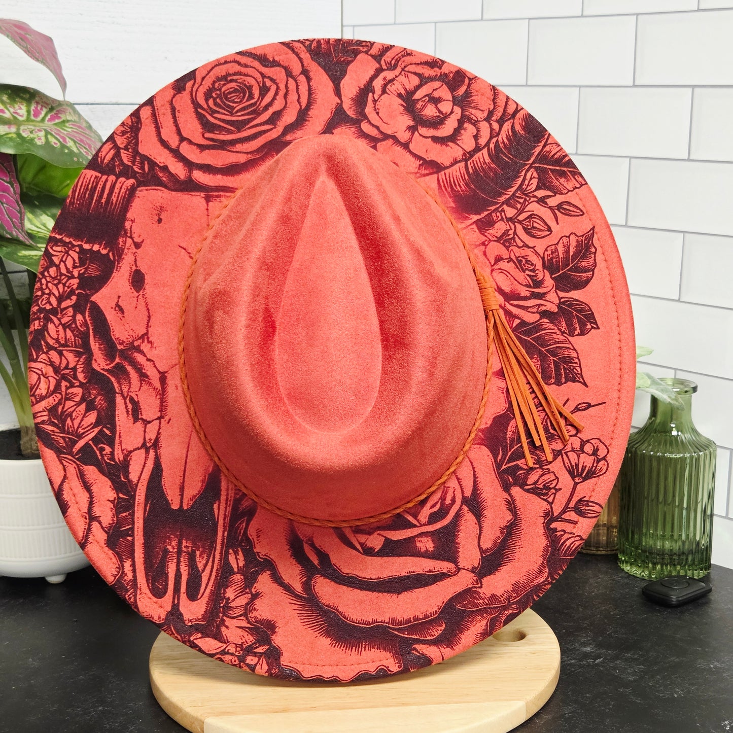 Vegan Suede Wide Brim Hats