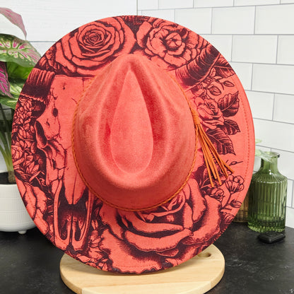 Vegan Suede Wide Brim Hats
