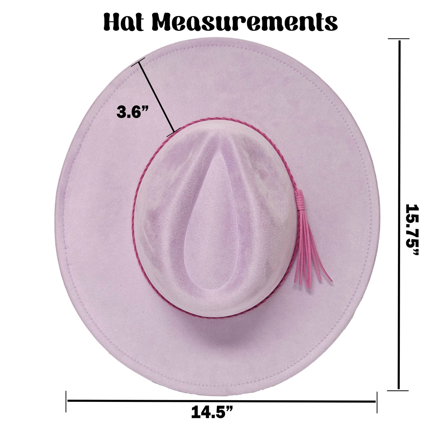 Vegan Suede Wide Brim Hats