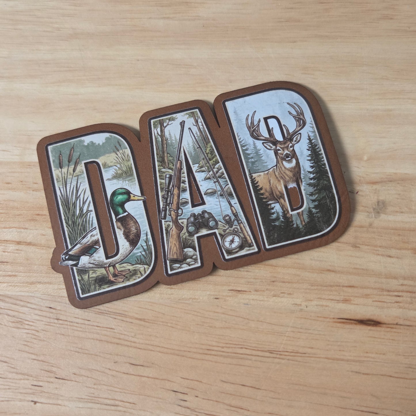Dad Hunting Theme UV Printed Patch