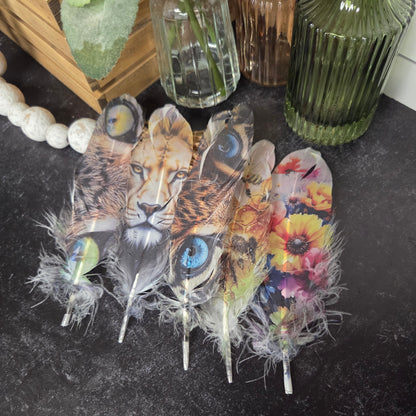 Printed Cowboy Hat Feather | Decorative Western Hat Accessory