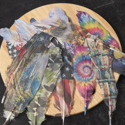 Printed Cowboy Hat Feather | Decorative Western Hat Accessory