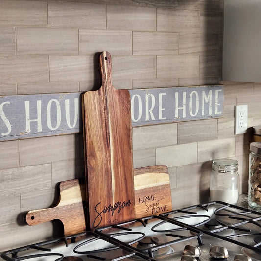 Blank Acacia Cutting Board Paddle