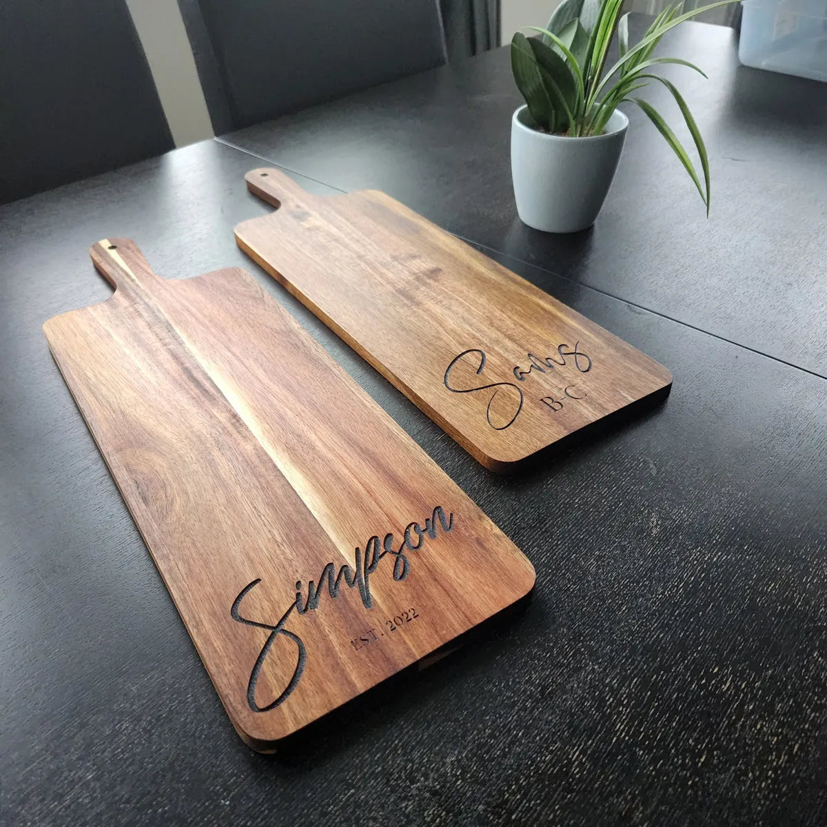 Blank Acacia Cutting Board Paddle