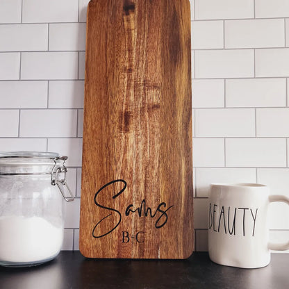 Blank Acacia Cutting Board Paddle