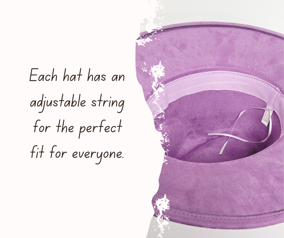 Vegan Suede Wide Brim Hats