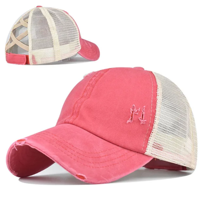 Crisscross Ponytail Hat Women's and Youth