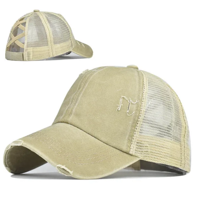 Crisscross Ponytail Hat Women's and Youth