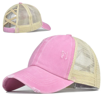 Crisscross Ponytail Hat Women's and Youth