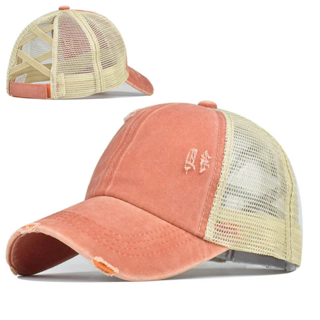 Crisscross Ponytail Hat Women's and Youth