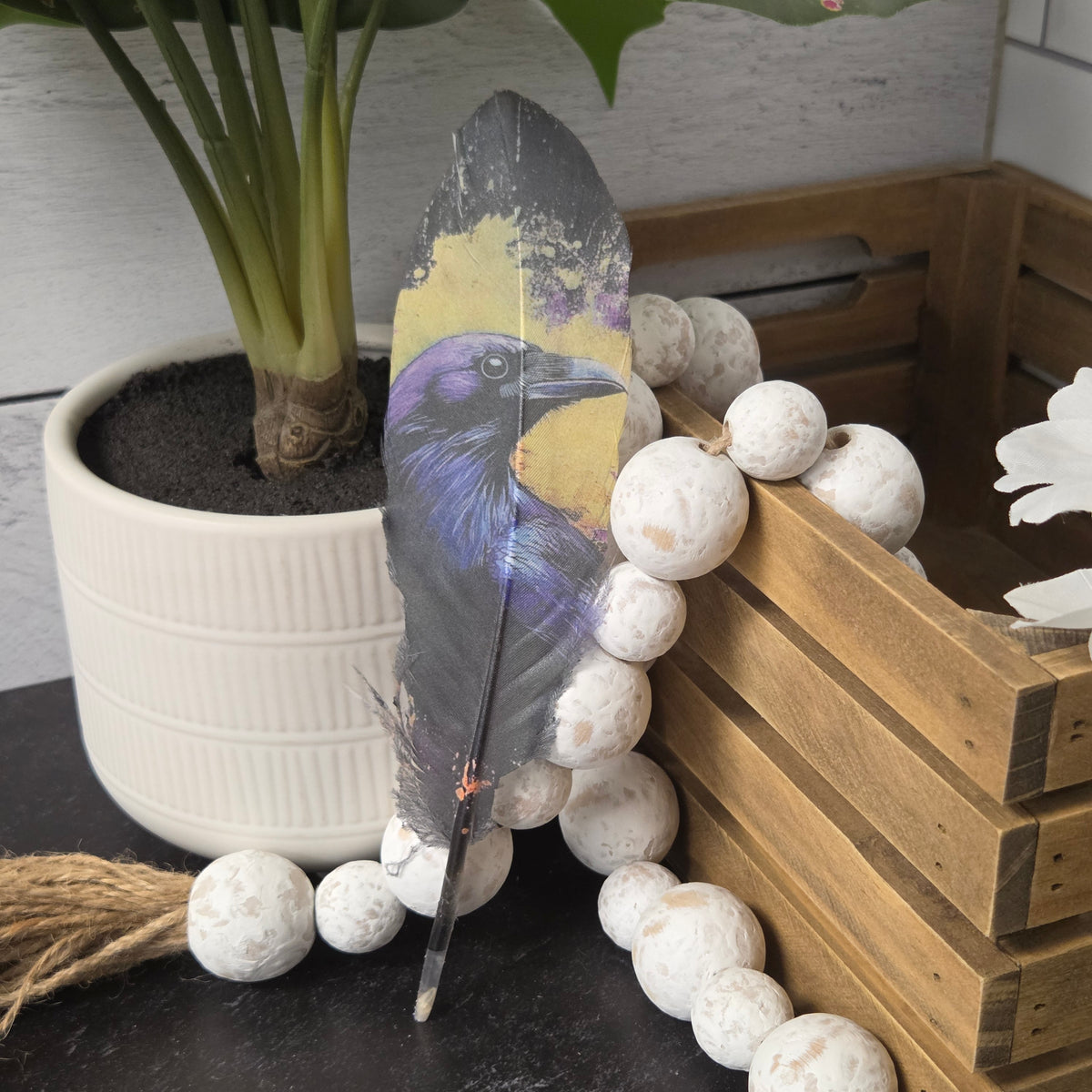 Printed Cowboy Hat Feather | Decorative Western Hat Accessory