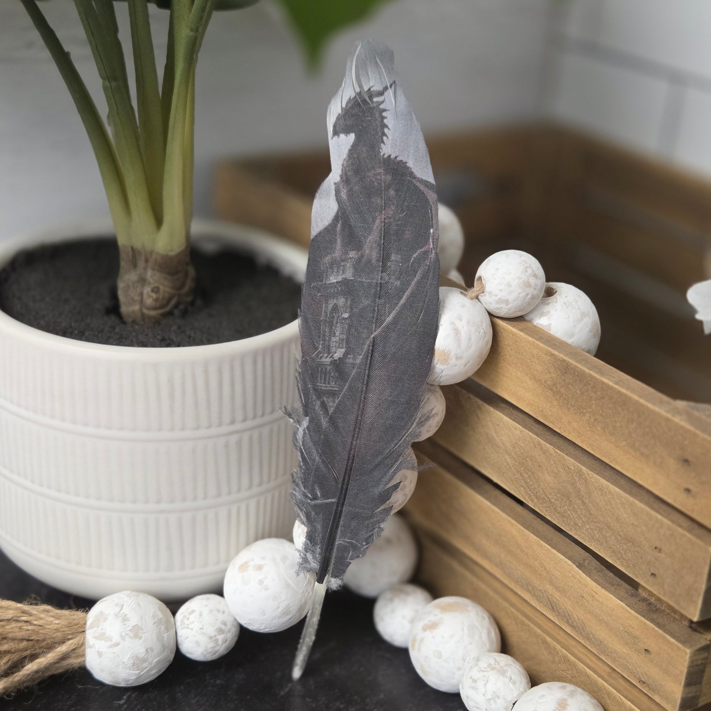 Printed Cowboy Hat Feather | Decorative Western Hat Accessory