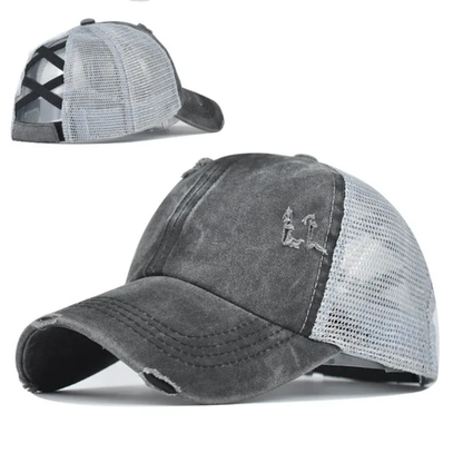 Crisscross Ponytail Hat Women's and Youth