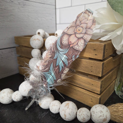 Printed Cowboy Hat Feather | Decorative Western Hat Accessory