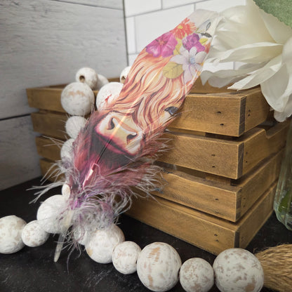 Printed Cowboy Hat Feather | Decorative Western Hat Accessory