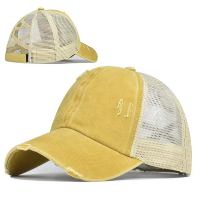Crisscross Ponytail Hat Women's and Youth