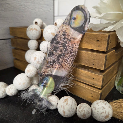 Printed Cowboy Hat Feather | Decorative Western Hat Accessory
