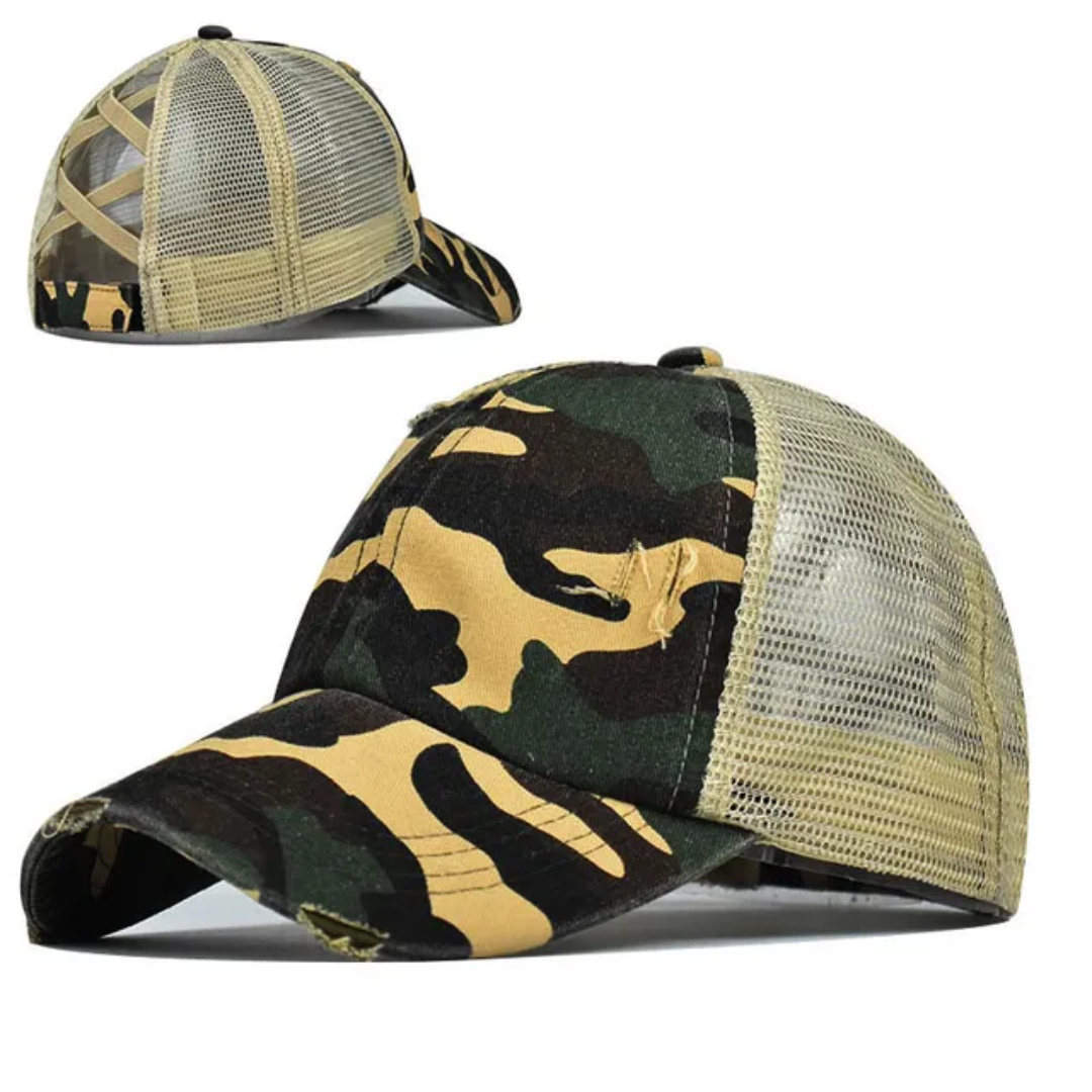 Crisscross Ponytail Hat Women's and Youth